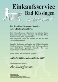 Prospekt Einkaufsservice Bad Kissingen (März - Dezember 2024)